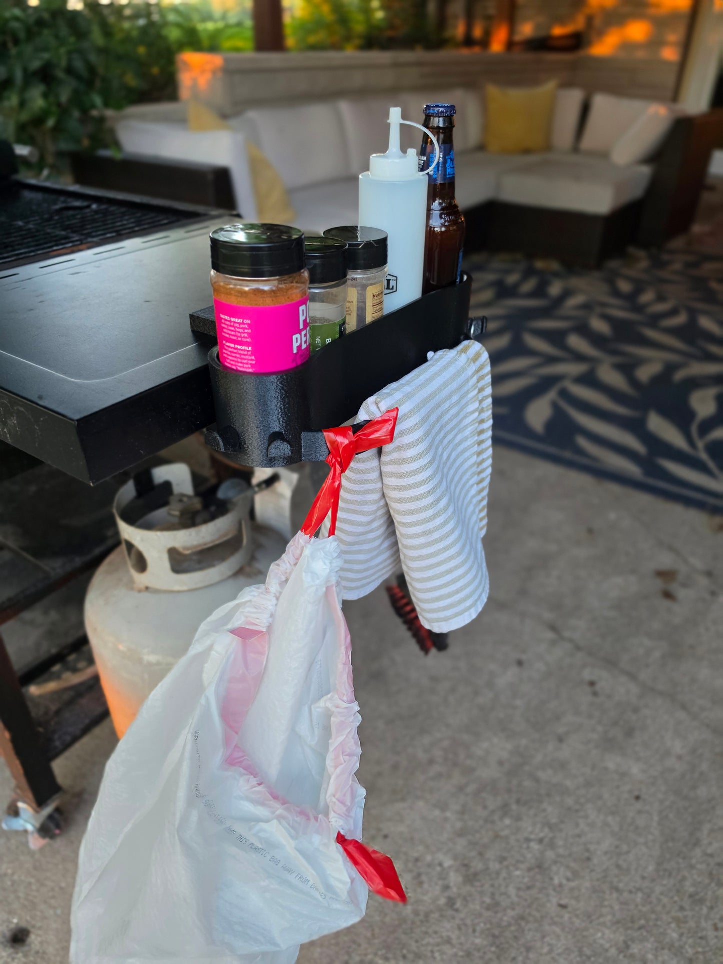 Grill Caddy with Towel Bar